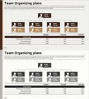 팀 구성 계획표로 조직도 시각화 – 고급스러운 디자인