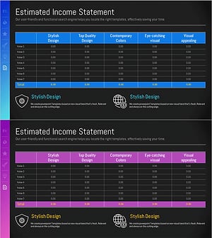 매출 및 수익 다이어그램 – 명쾌한 재무 시각화