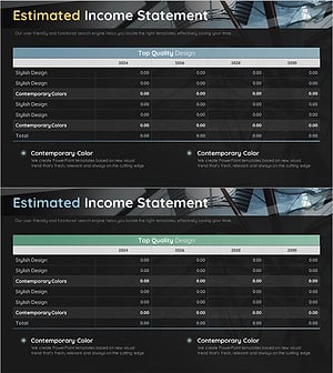 건설 사업 추정 소득 보고서 – 재무 성과를 위한 효과적인 다이어그램
