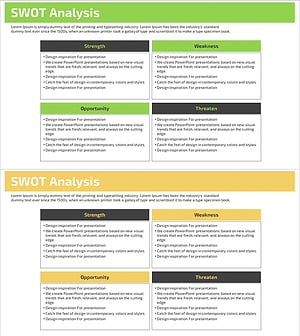 SWOT 분석 테이블 – 효과적인 시장 분석 도구