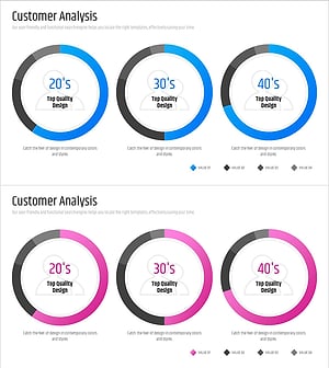 연령별 사용자 분석 도넛형 원 그래프