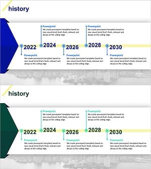 회사의 히스토리 정리 슬라이드 – 성공을 위한 연결