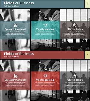 비즈니스 영역 소개 슬라이드 – 효과적이고 시각적인 프레젠테이션