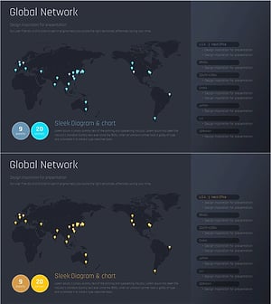 Global Network Visualization Slide – Effective Presentation Support