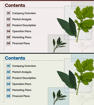천연재료 사업계획서 템플릿 목차