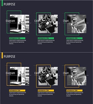 사업 목표 소개 슬라이드 – 비즈니스 전략을 위한 클러스터 다이어그램