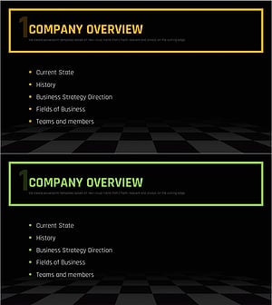 체스 테마 비즈니스 전략 템플릿 간지