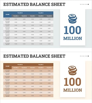 대차대조표 테이블로 재무 현황 시각화