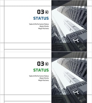 그리드 회사소개서 템플릿 간지 – 상태 Status