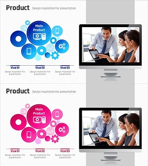 제품 개요 소개 슬라이드 – 혁신적인 서비스 홍보