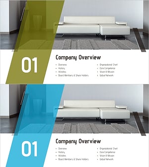 가구 회사소개서 템플릿 간지