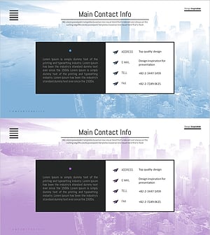 회사 요약 슬라이드 – 연락처 정보