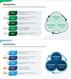 상세 계획을 시각화한 슬라이드 템플릿 - 협업과 프로세스