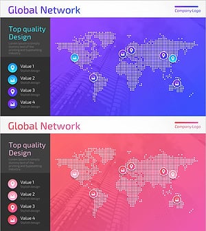 글로벌 목표 시장 전략 – 글로벌 네트워크 다이어그램