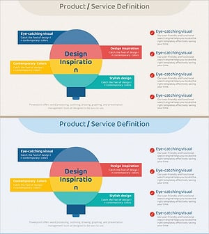 컬러풀 전구 다이어그램 – 제품 및 서비스 소개