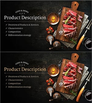 레스토랑 사업 계획 템플릿 간지