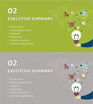 일러스트 테마 마케팅 기획서 템플릿 간지