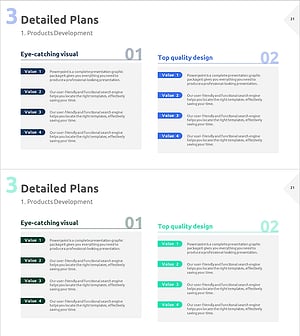 제품 개발 계획을 위한 슬라이드 – 클러스터 디자인