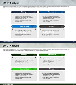 SWOT 분석 정리 다이어그램