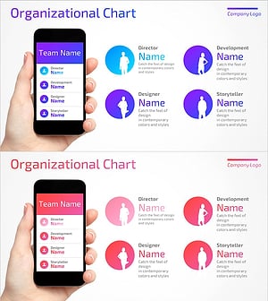 주요 팀 인력 프로필 - 조직도를 활용한 인포그래픽