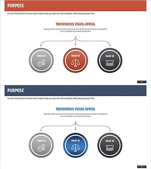 Visualizing Project Marketing Goals with a Cluster Slide