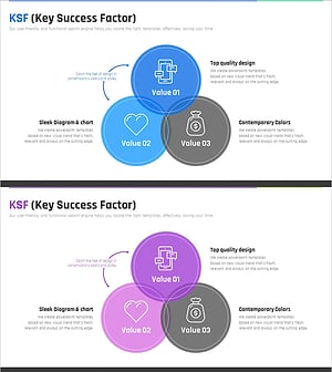 핵심 성공 요인 중첩 원형 다이어그램 - 전략적 사고를 통한 가치 창출