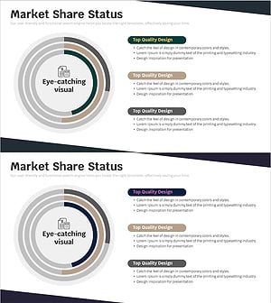 원 도넛형 시장점유율 그래프 – 시장 분석을 위한 시각적 요소