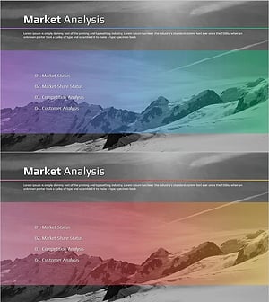 Snow Mountain Theme Business Plan Template Section Slide – Innovative Analysis Introduction