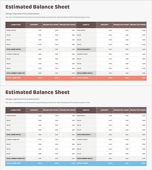 재무 성과 분석을 위한 다이어그램 테이블 슬라이드