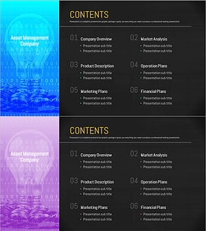 자산 관리 사업계획서 템플릿 목차