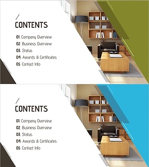 가구 회사소개서 템플릿 목차 – 정보와 명확성