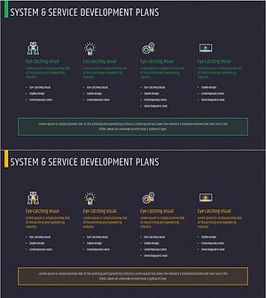비즈니스 시스템 구성 목록 – 운영계획과 기술부문