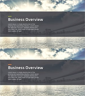 라운드 스퀘어 라인 템플릿 간지 – 비즈니스 개요를 강조한 디자인