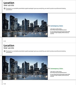 전문적인 회사 개요 슬라이드 – 현대적 비즈니스 이미지