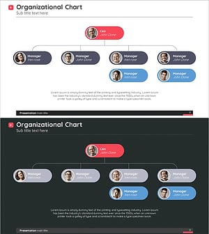 회사 조직도 심플 다이어그램