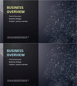 글로벌 회사소개서 템플릿 간지 - 비즈니스 개요