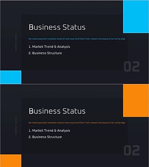 Success Trend IR Template Section Slide – Business Status Visualization