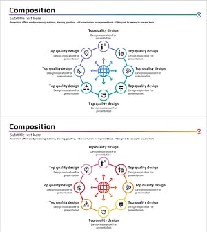 Business Components Gradient Diagram – Relationships and Connections