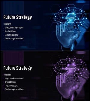 AI Technology IR Template Section Slide – Future Strategy Concept