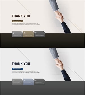 모던 심플 사업계획서 템플릿 엔딩 표지