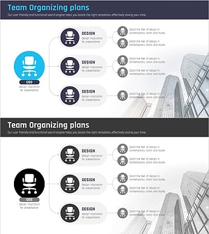 Business Organization Chart Chair Icon Diagram