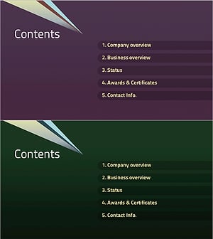 컬러 그라데이션 템플릿 목차 – 전문가와 비즈니스