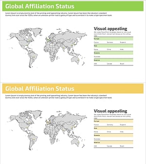 Presentation Template Visualizing Target Market Partnership Status