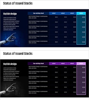 주식 발행 현황 분석 차트 – 재무 계획 및 성과