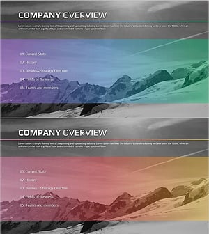 Snow Mountain Theme Business Plan Template Section Slide