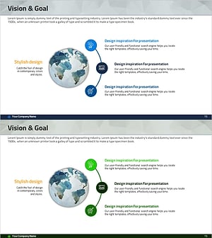 글로벌 기업 비전과 목표 다이어그램