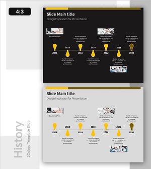창의적 도약의 발자취 – 발전 과정을 시각화한 슬라이드