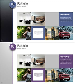 다섯가지 컬러 와이드 템플릿 – 포트폴리오 소개