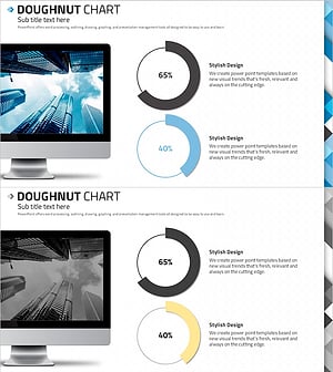 디지털 마케팅 전략을 위한 도넛 차트 템플릿