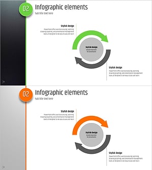 다섯가지 컬러 와이드 템플릿 – 인포그래픽 요소 강조